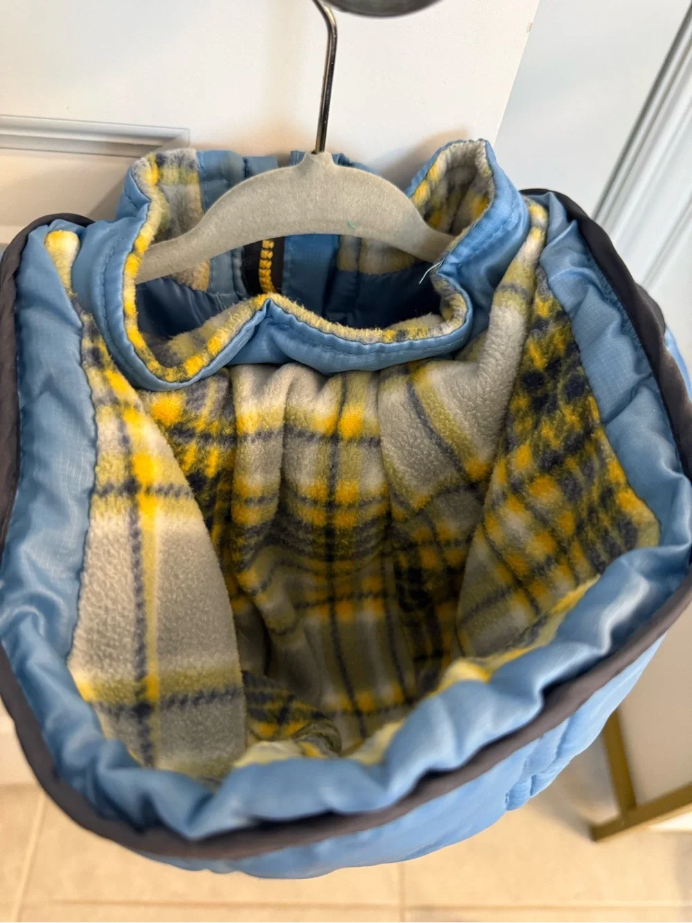 Carter's Light Blue Puffer Jacket with Black Yoke